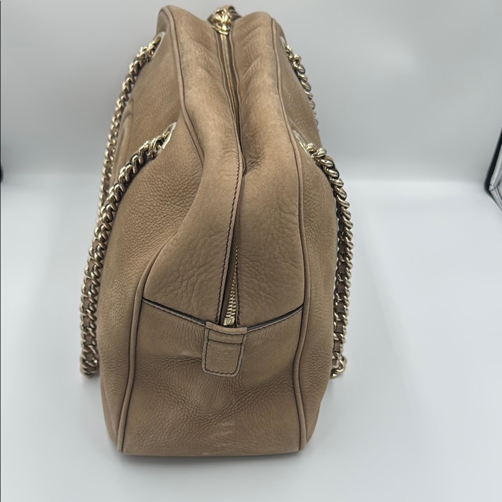 Gucci Tan SoHo Suede Shoulder Bag with Chain Straps & Dust Bag - Picture 4 of 12